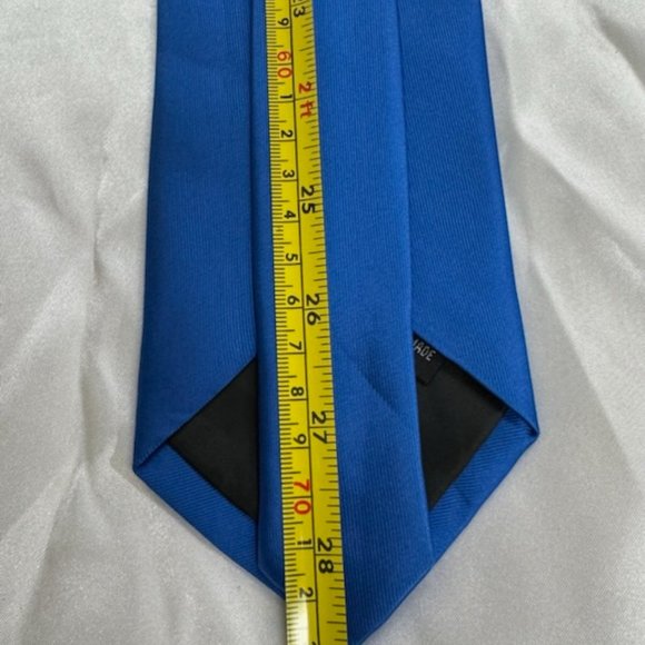 Moda Di Raza Blue Microfiber Necktie - Picture 3 of 6